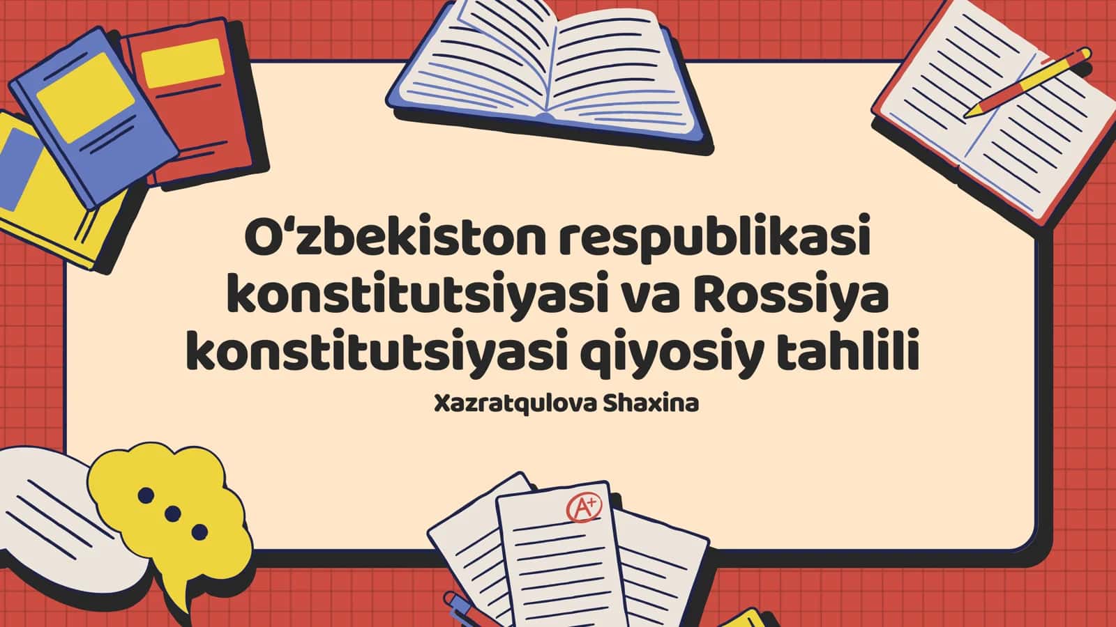 Oʻzbekiston respublikasi konstitutsiyasi va Rossiya Respublikasi konstitutsiyasi qiyosiy tahlili 1