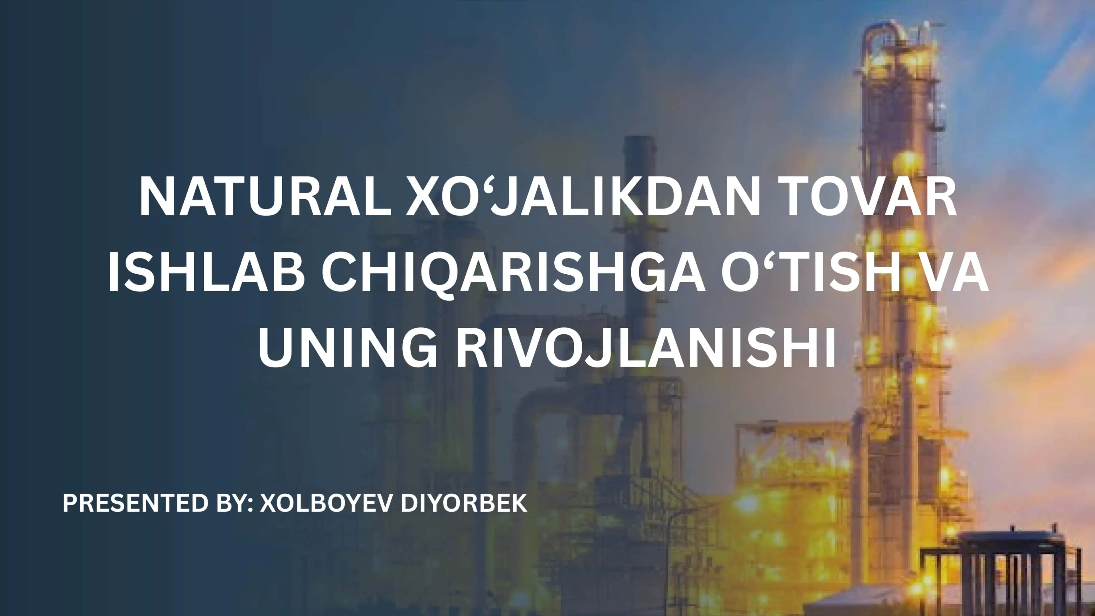 Iqtisodiyotda natural xo’jalik 1