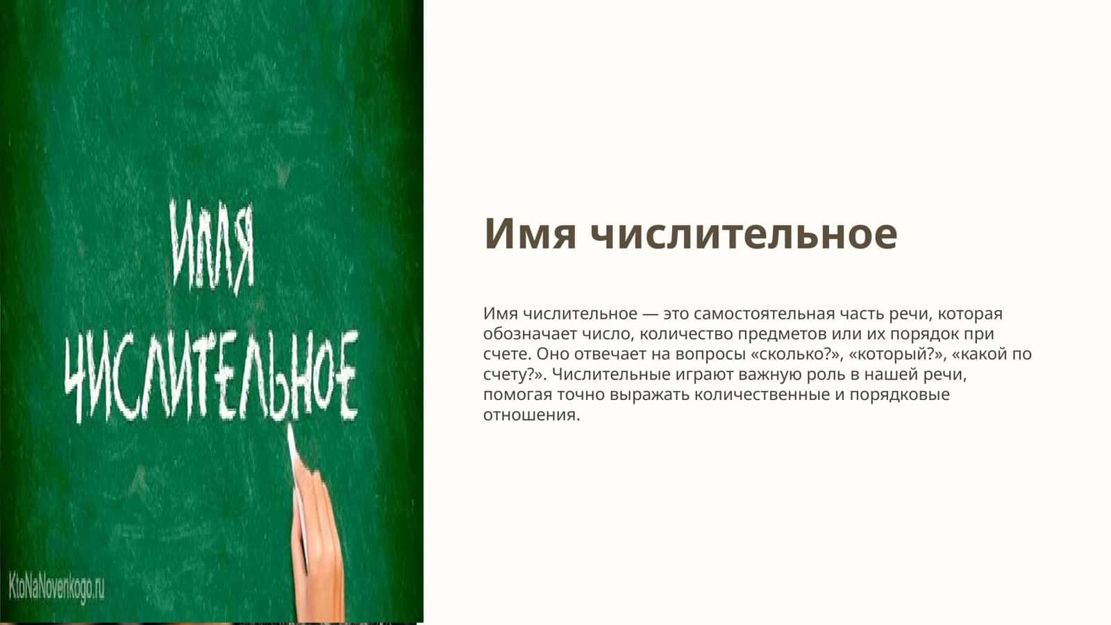 Имя числительное 1