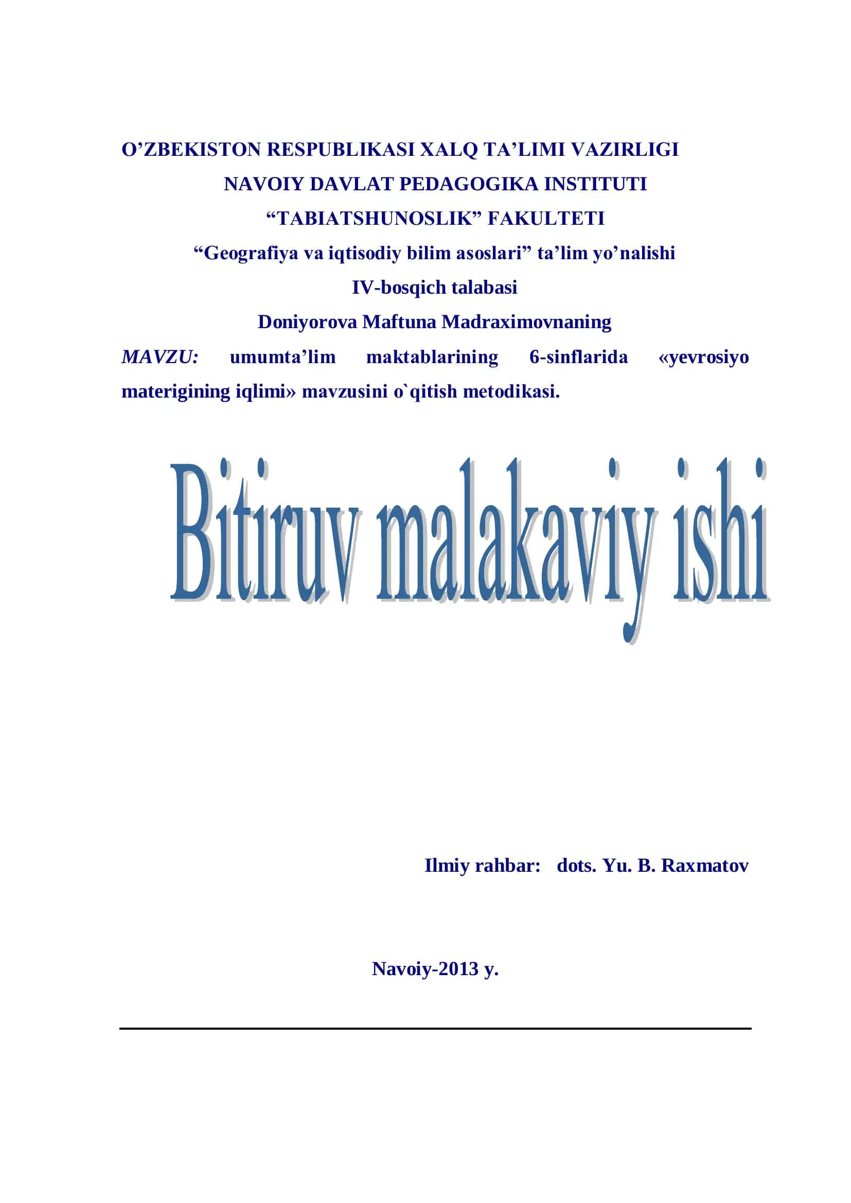 Yevrosiyo materigining iqlimi 1