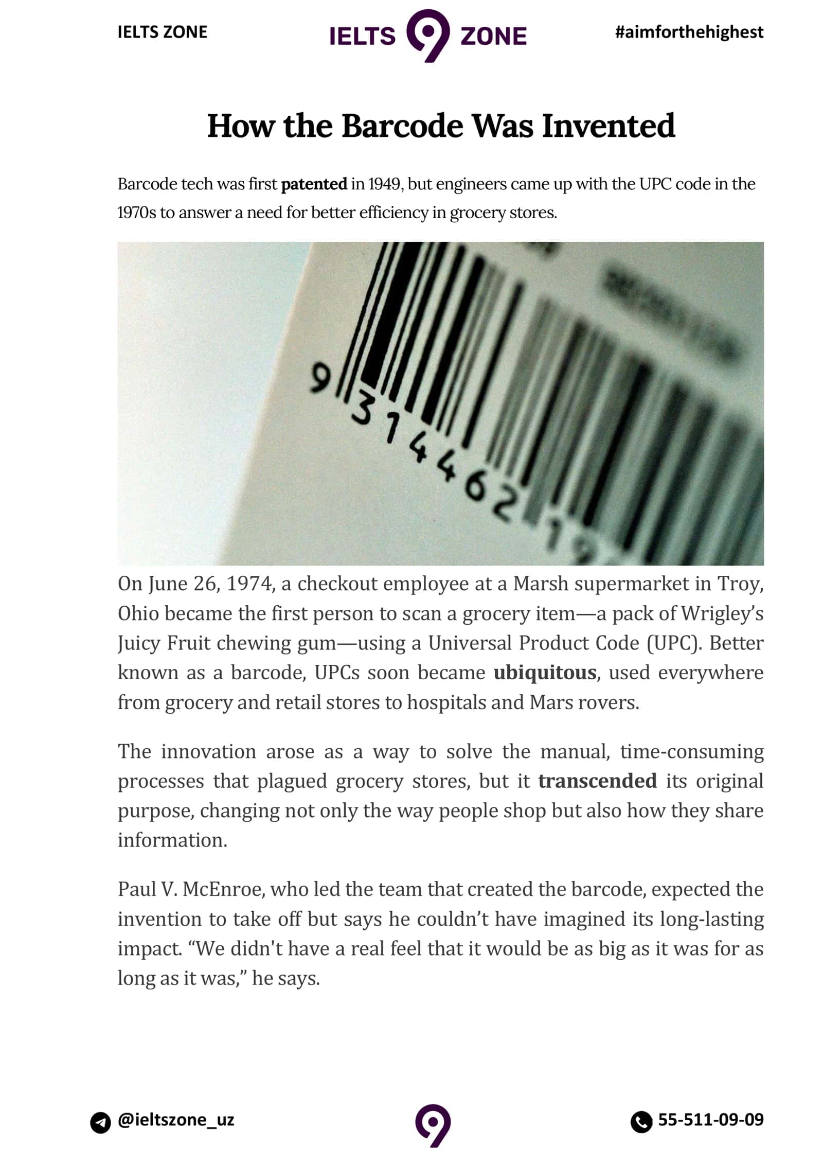 How the Barcode Was Invented 1