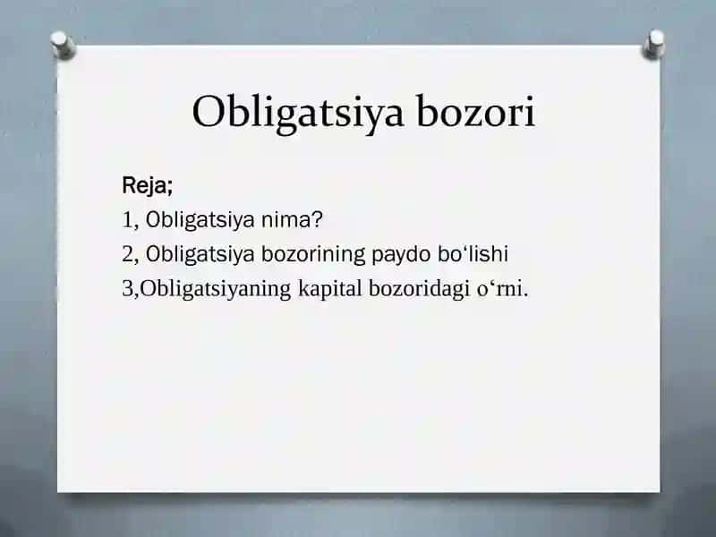 Obligatsiya bozori 1