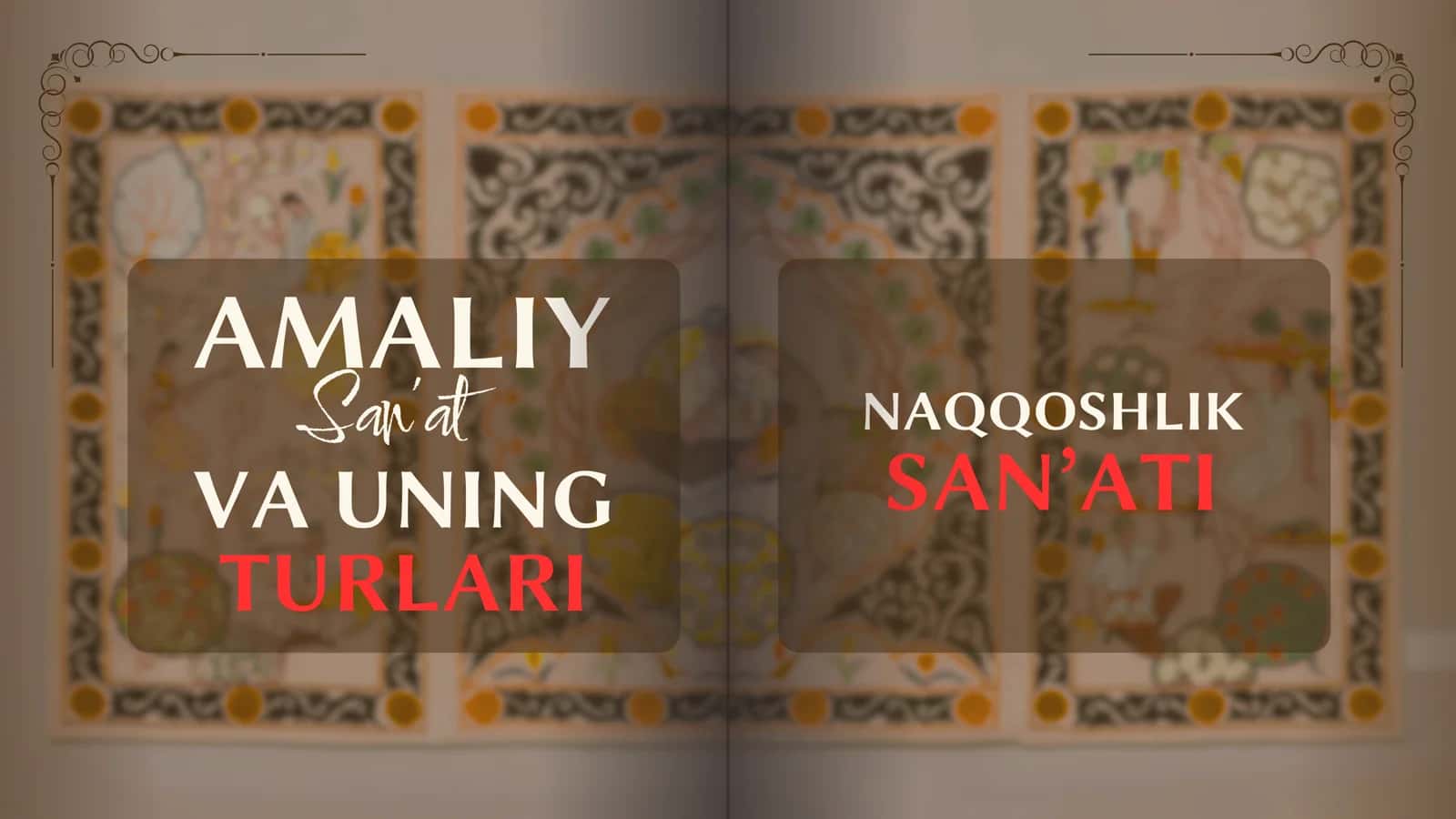 AMALIY SAN'AT VA UNING TURLARI 1