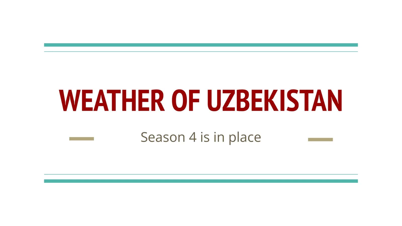 WEATHER OF UZBEKISTAN 1