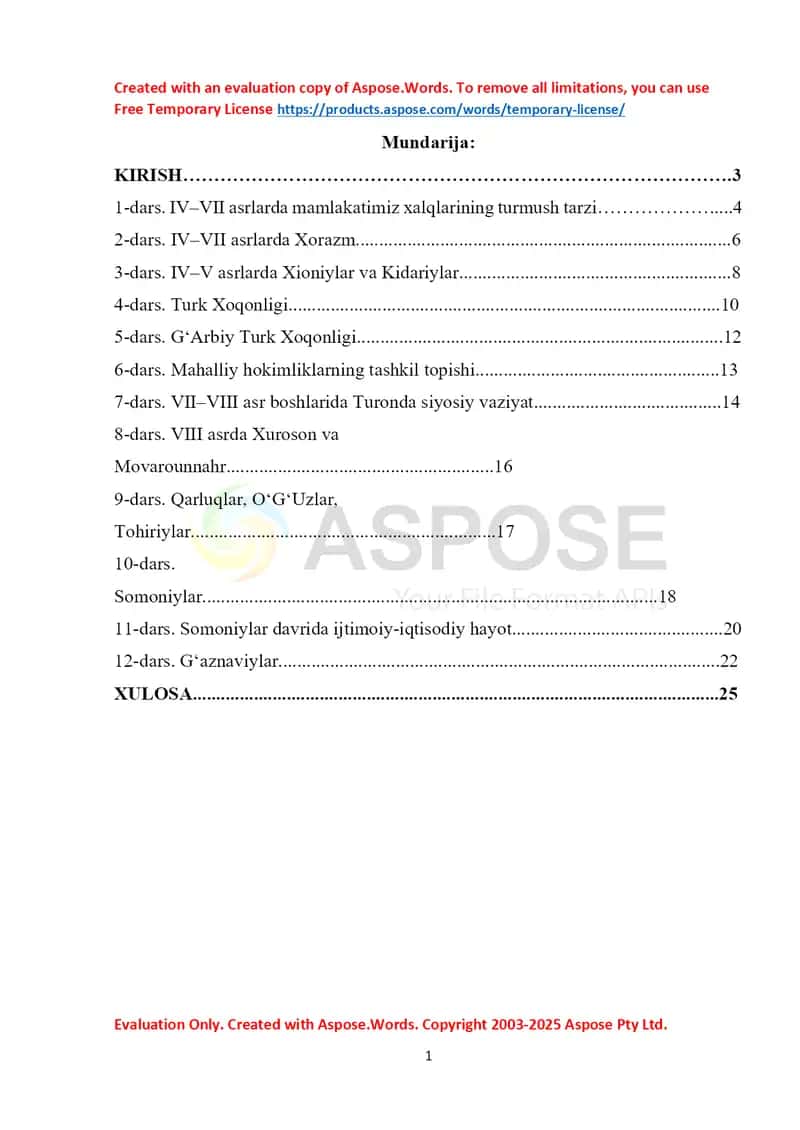 7-sinf O'zbekiston tarixi konspektlar 1