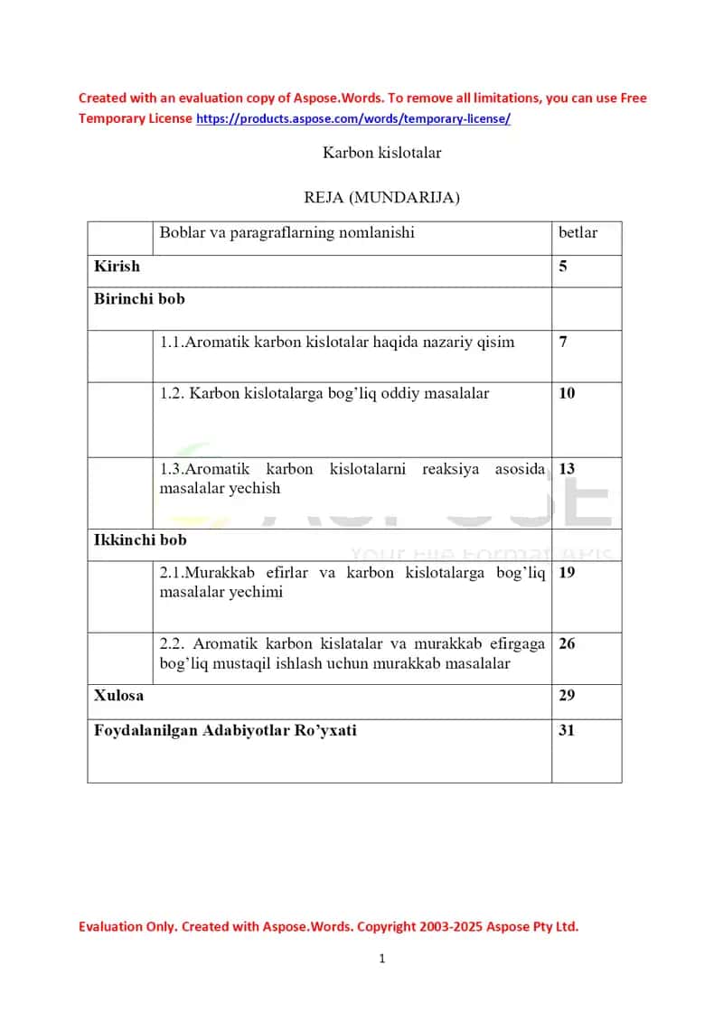 Karbon kislotalar 1