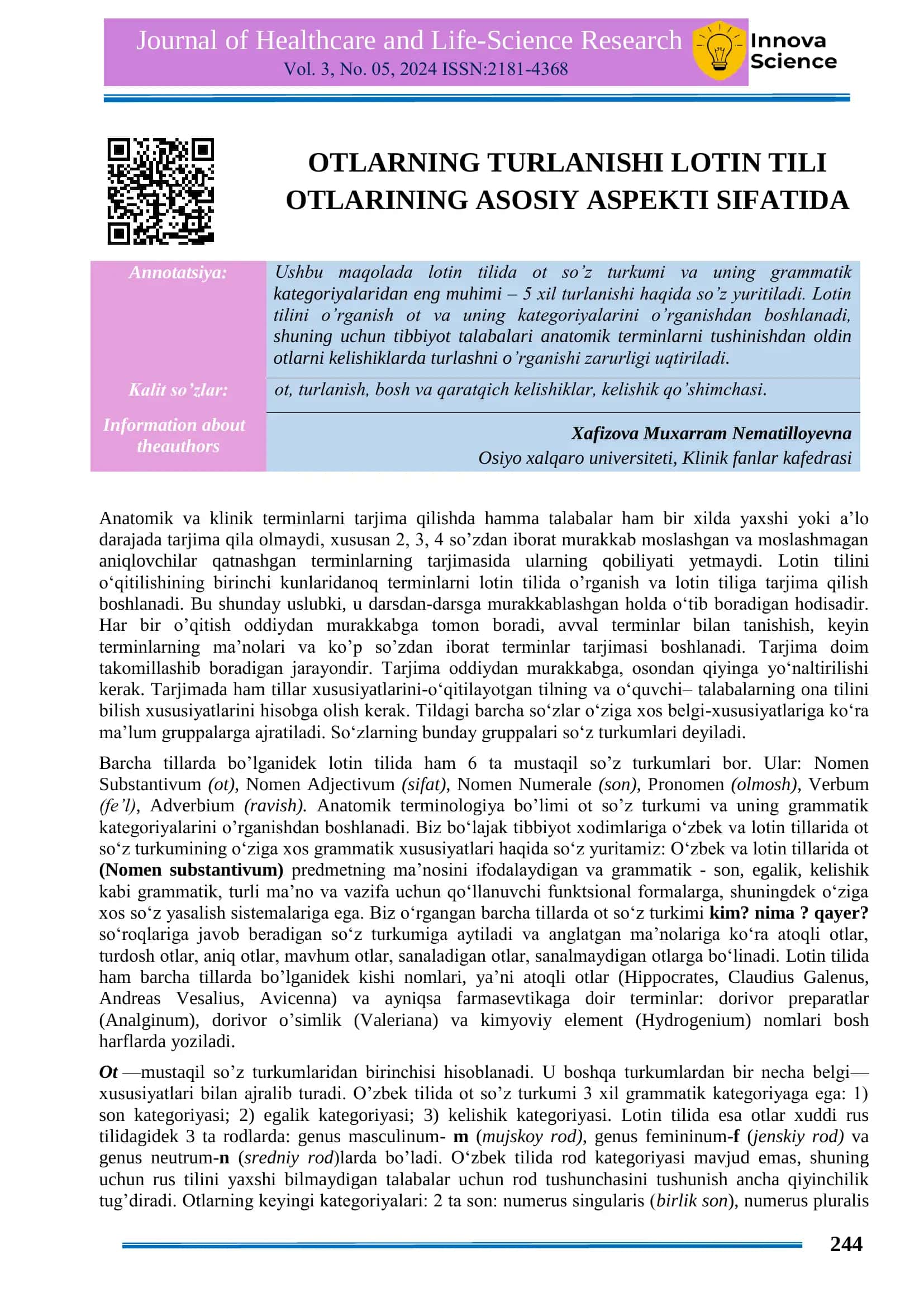 Otlarning turlanishi 1