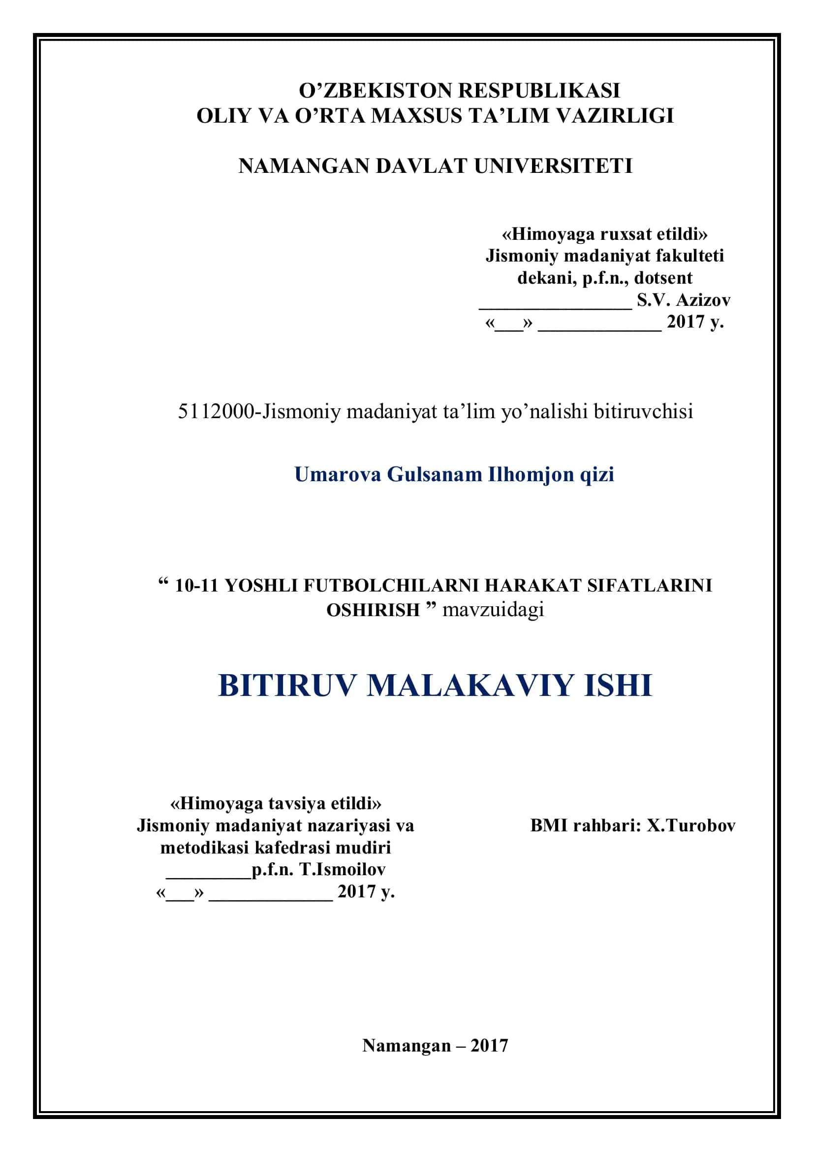 10-11 YOSHLI FUTBOLCHILARNI HARAKAT SIFATLARINI OSHIRISH 1