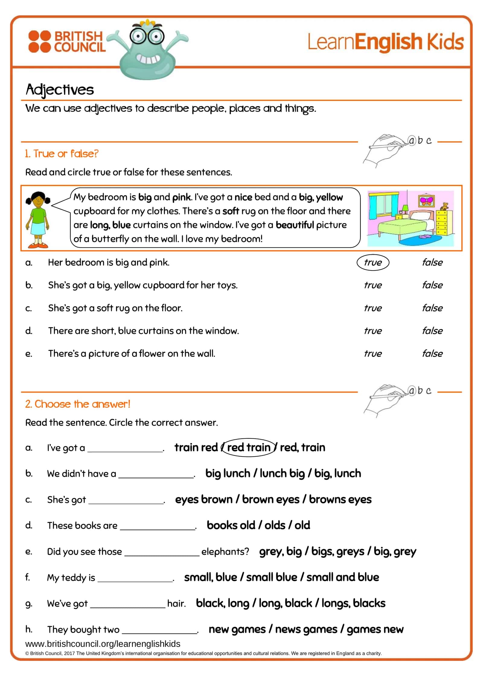 Adjectives Worksheet 1