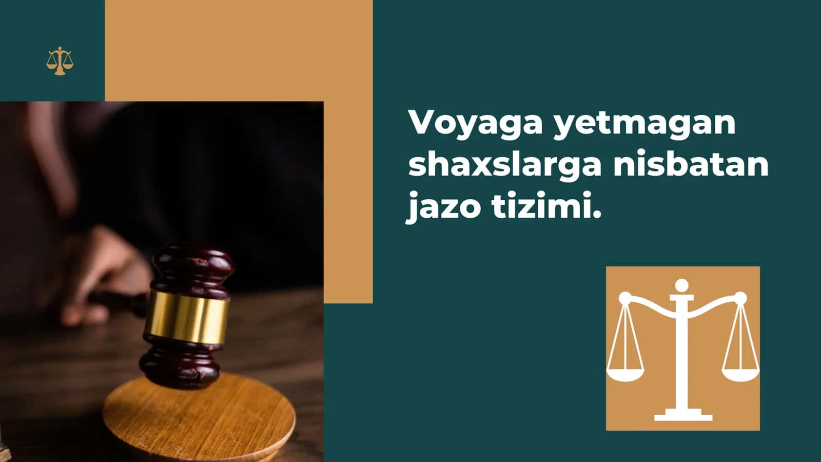 Voyaga yetmagan shaxslarga nisbatan jazo tizimi 1