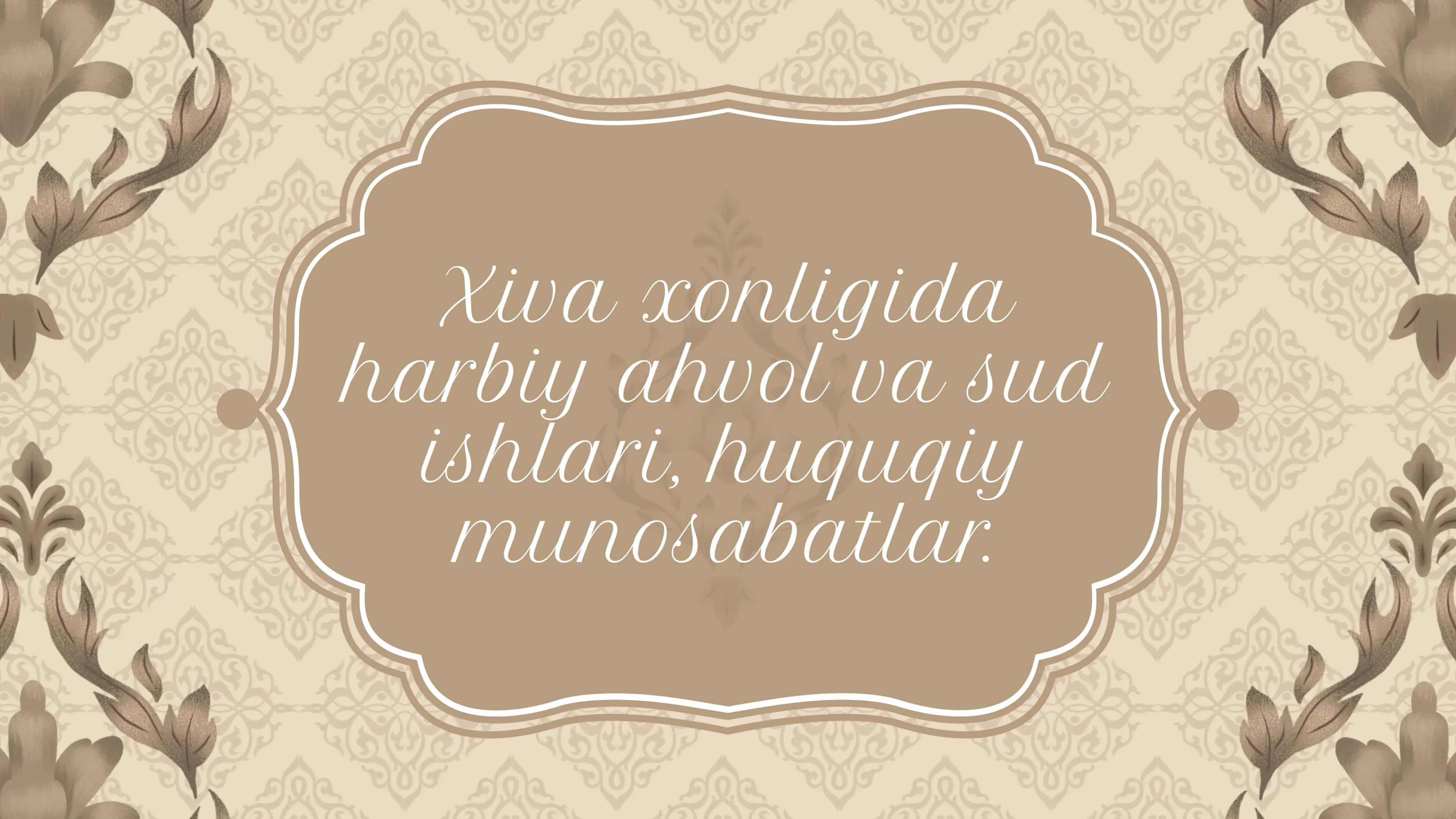 Xiva xonligi 1