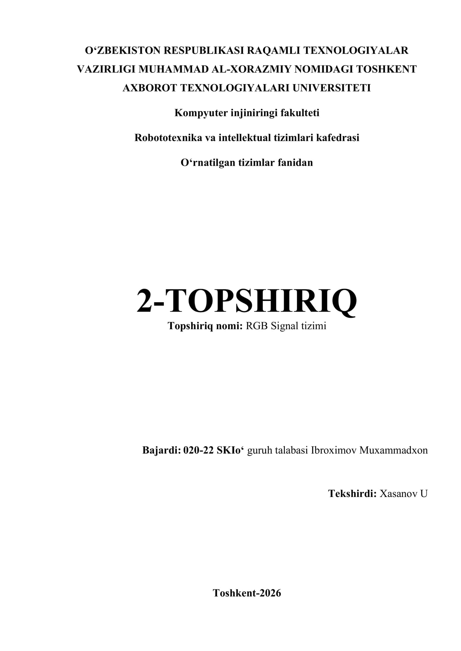 RGB Signal tizimi 1