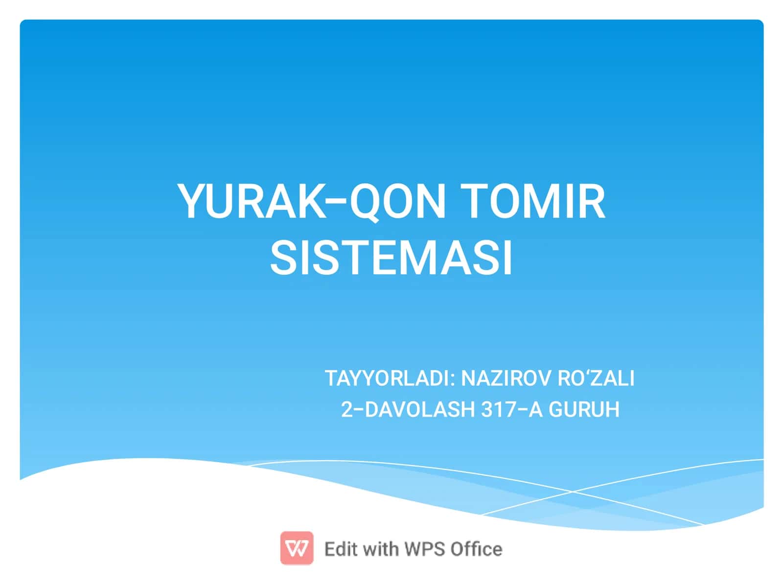 YURAK-QON TOMIR SISTEMASI 1