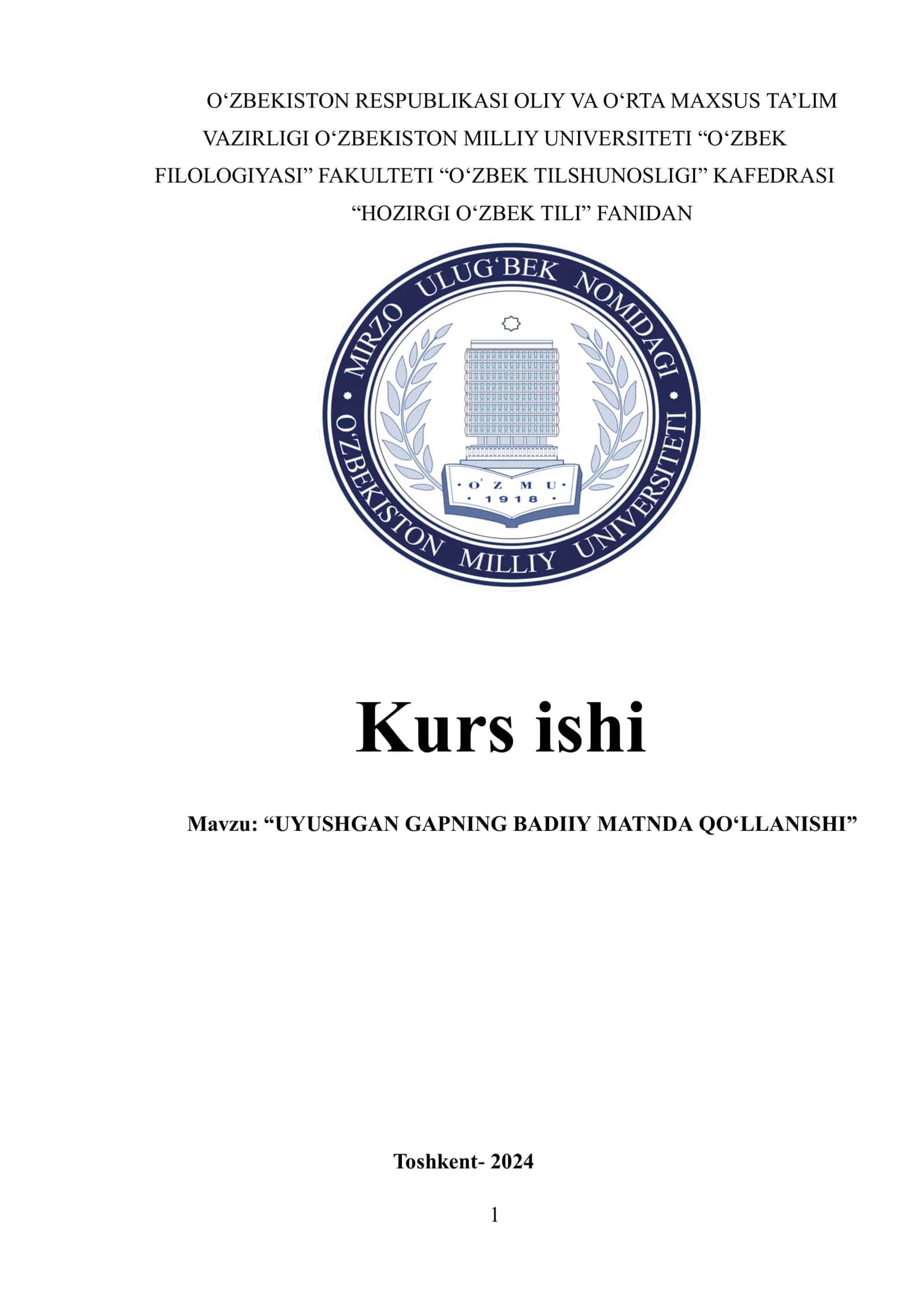 UYUSHGAN GAPNING BADIIY MATNDA QOʻLLANISHI 1