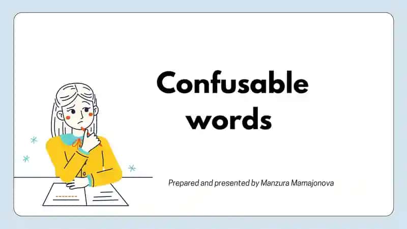 Confusable
words