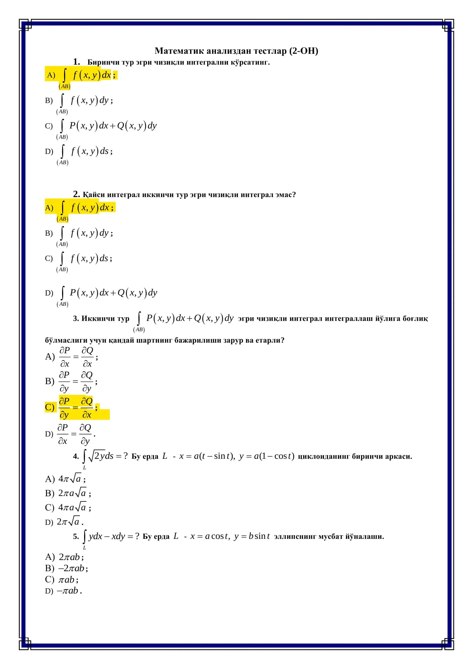 Matematik analiz 1