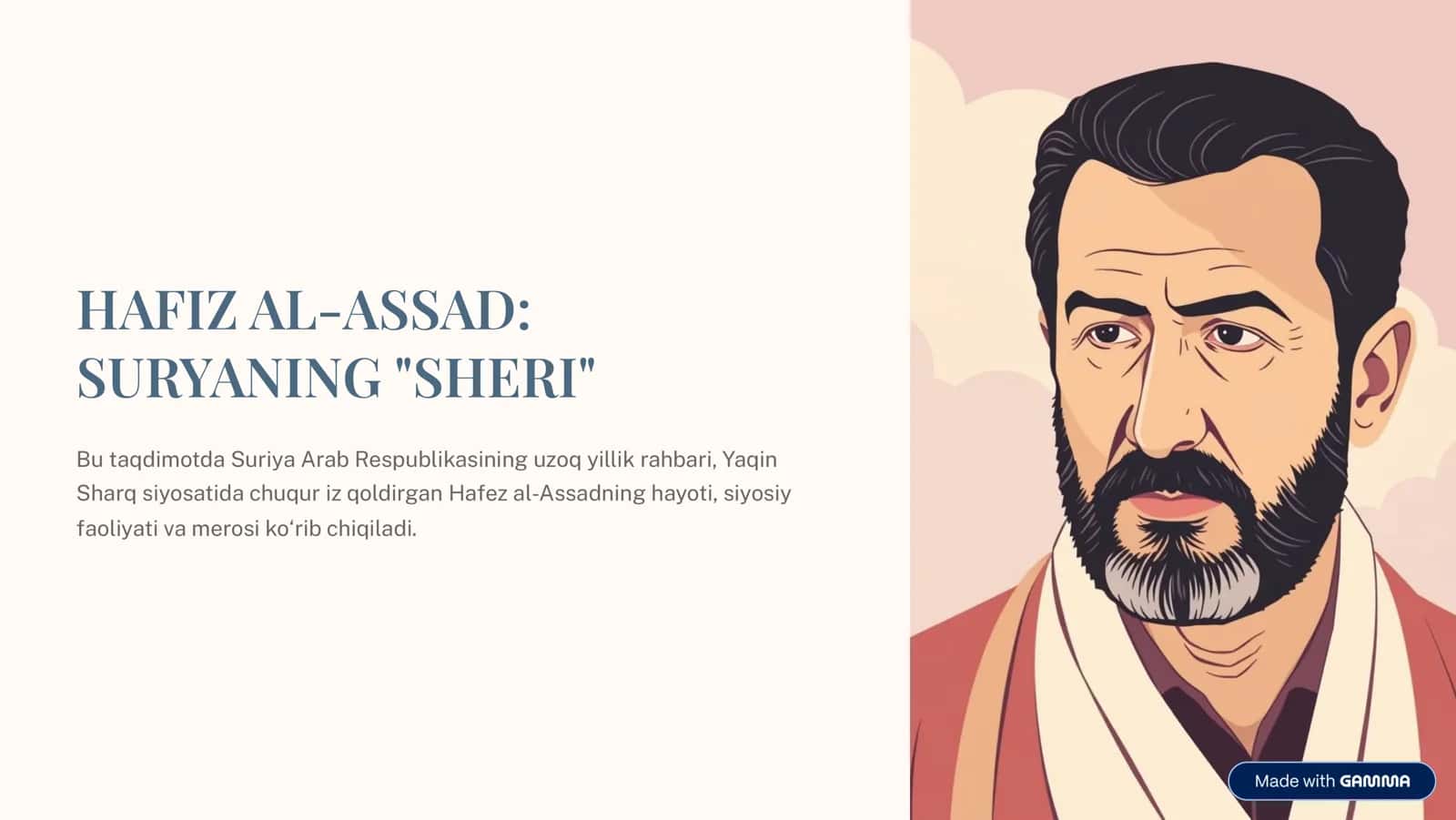 HAFIZ AL-ASSAD: SURYANING "SHERI" 1