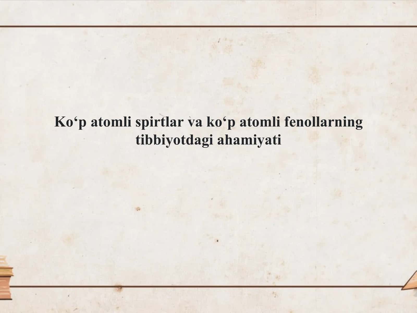 Koʻp atomli spirtlar 1