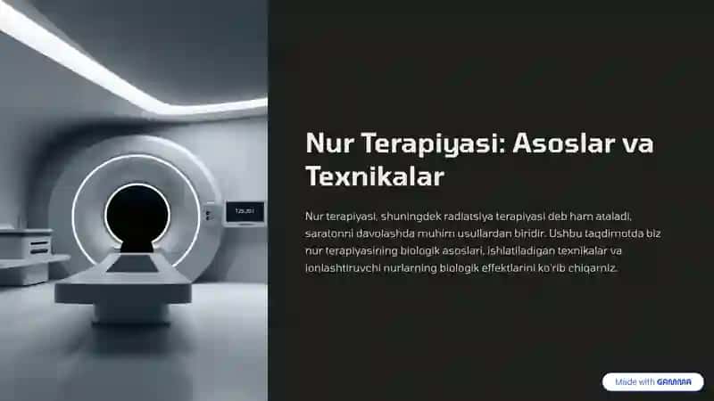 Nur terapiyasi. Asoslar va Texnikalar 1