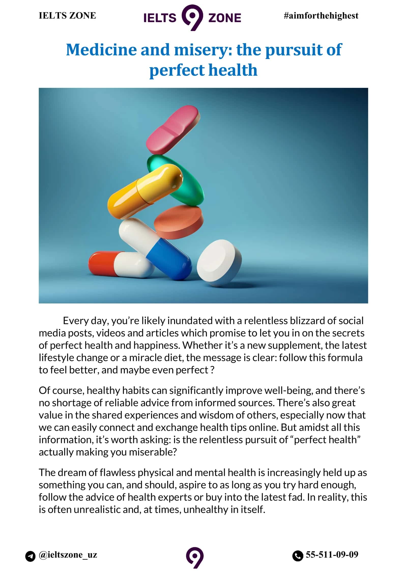 Medicine and misery: the pursuit of perfect health 1