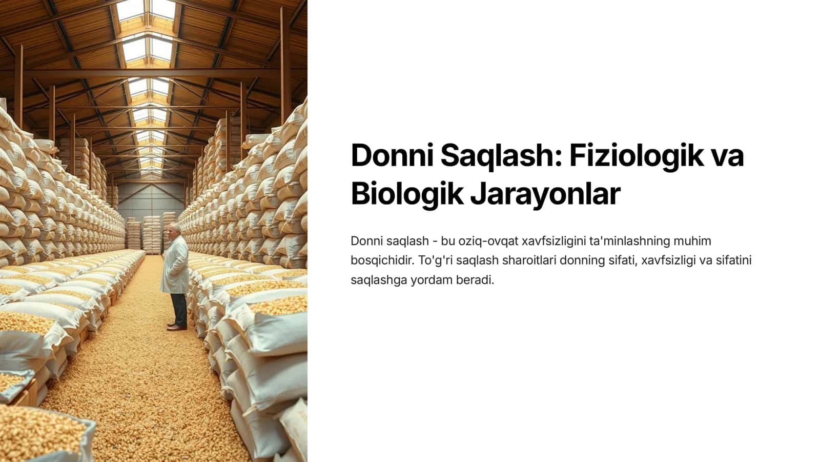 Donni Saqlash Fiziologik va Biologik Jarayonlar 1