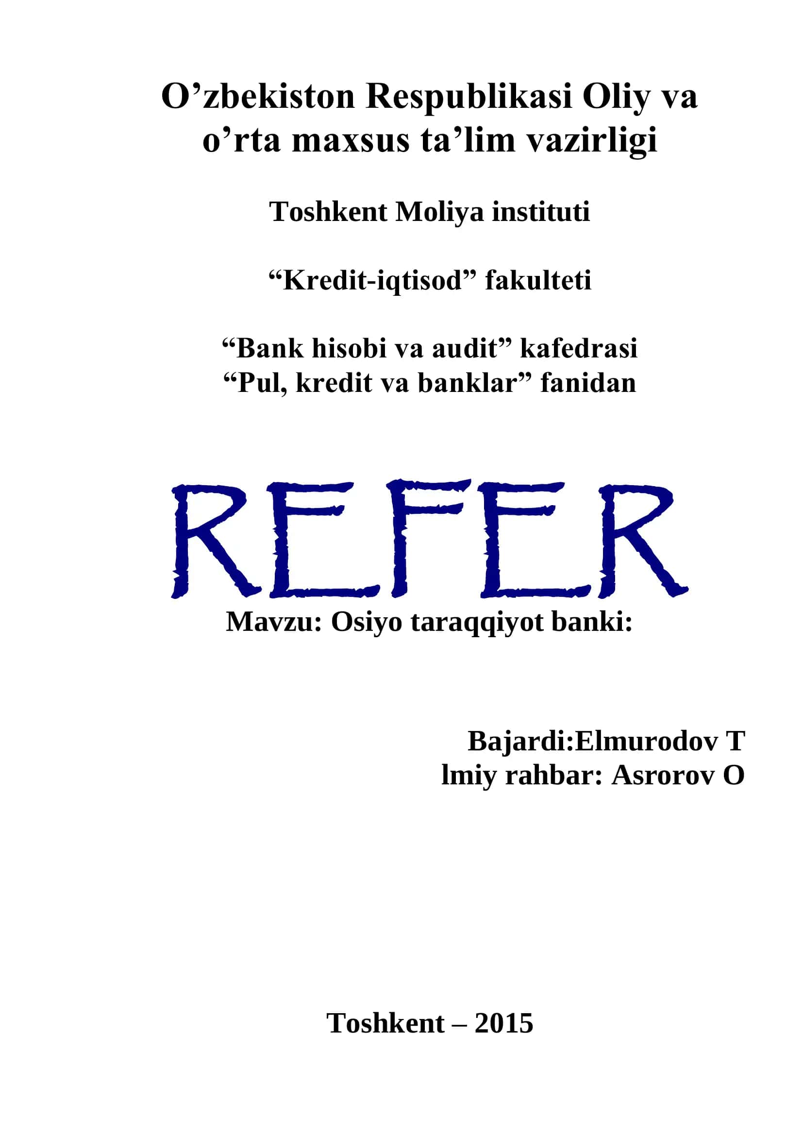 Osiyo taraqqiyot banki 1