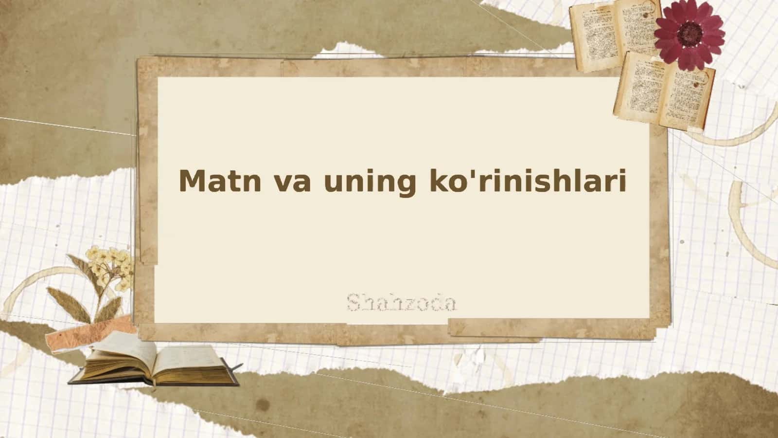 Matn va uning ko'rinishlari 1