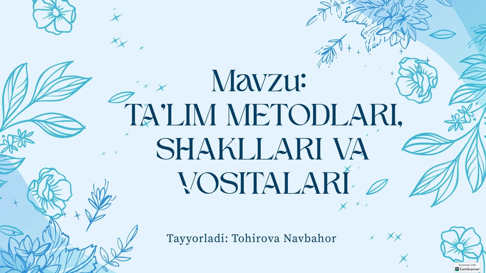 TA’LIM METODLARI 1