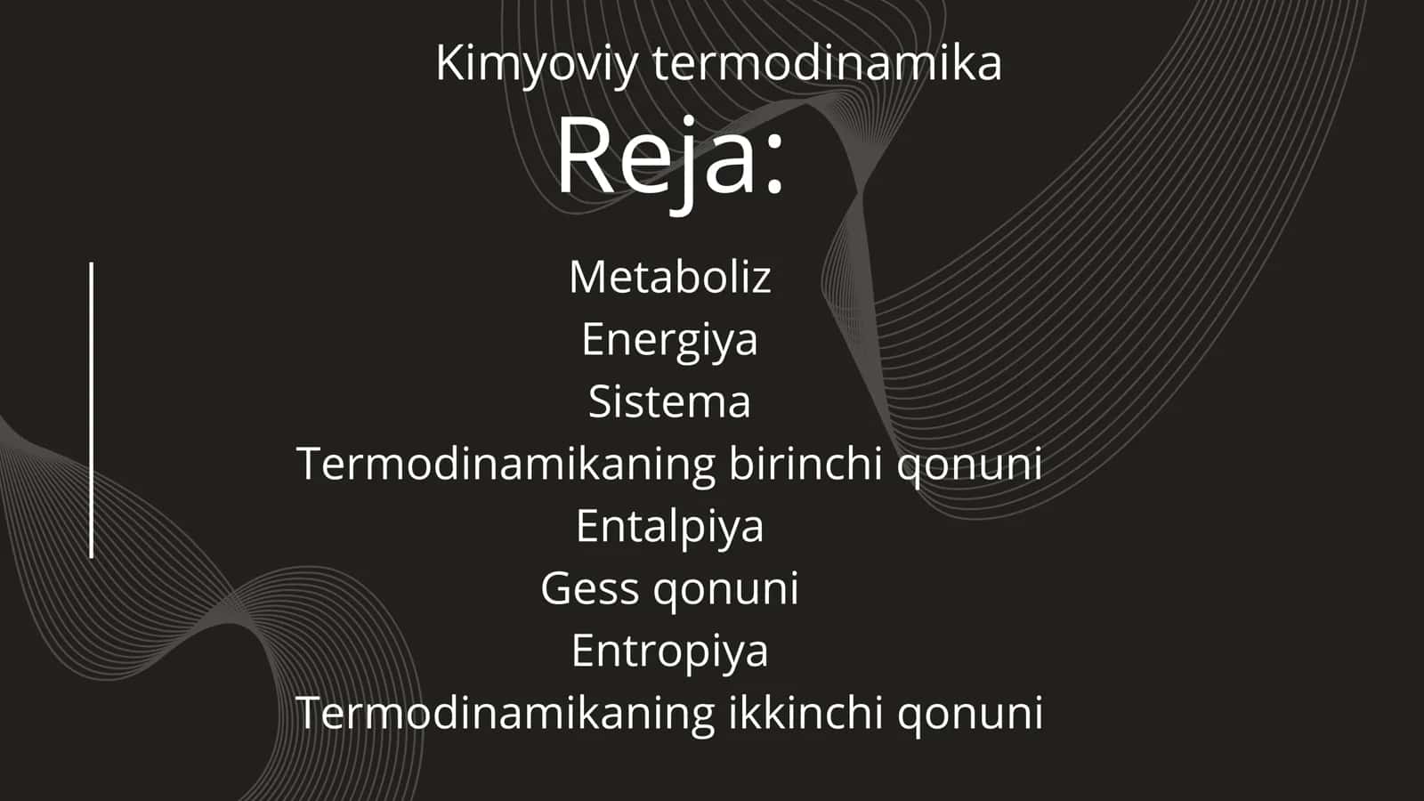 Kimyoviy termodinamika 1