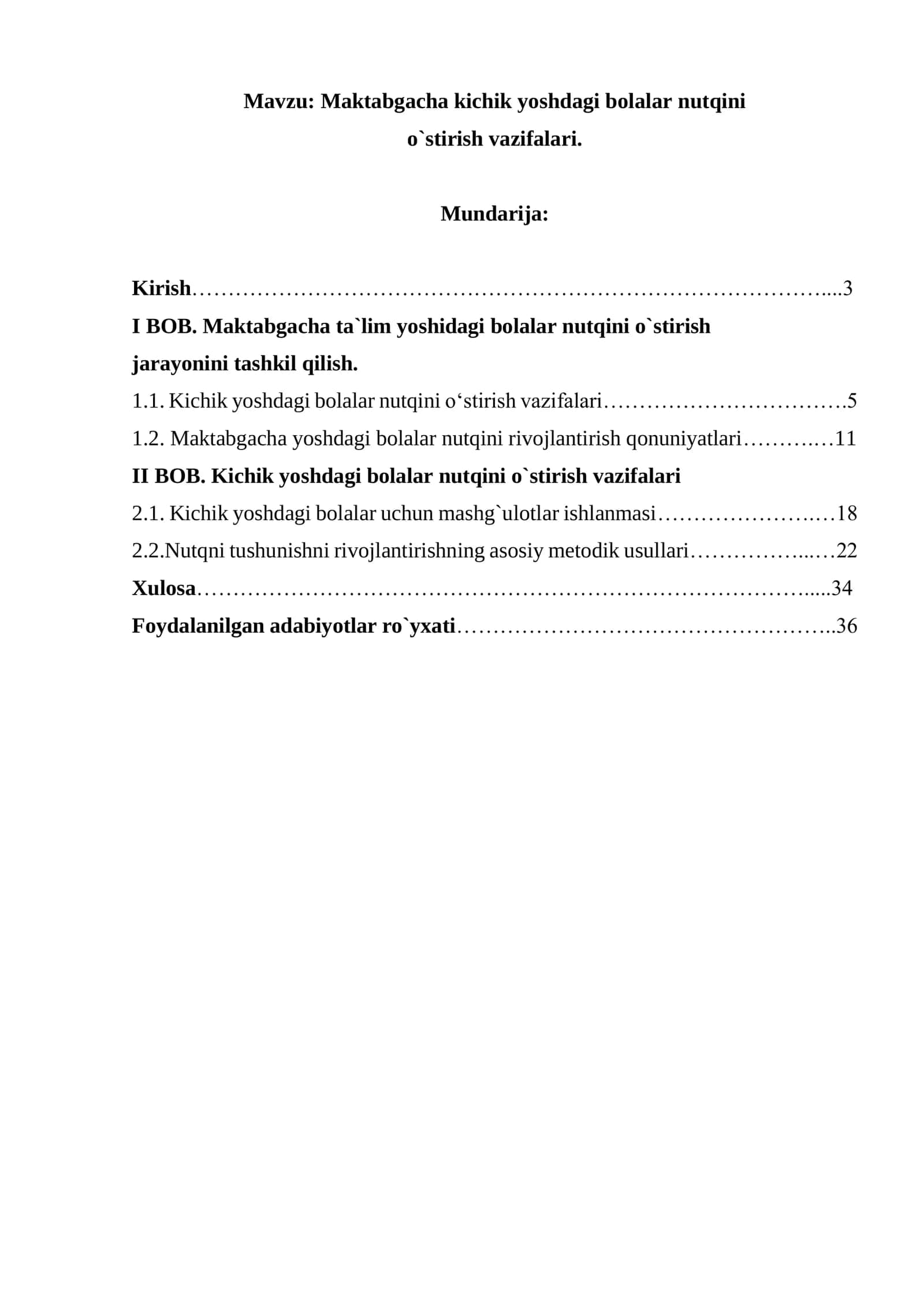 Maktabgacha kichik yoshdagi bolalar nutqini o`stirish vazifalari 1