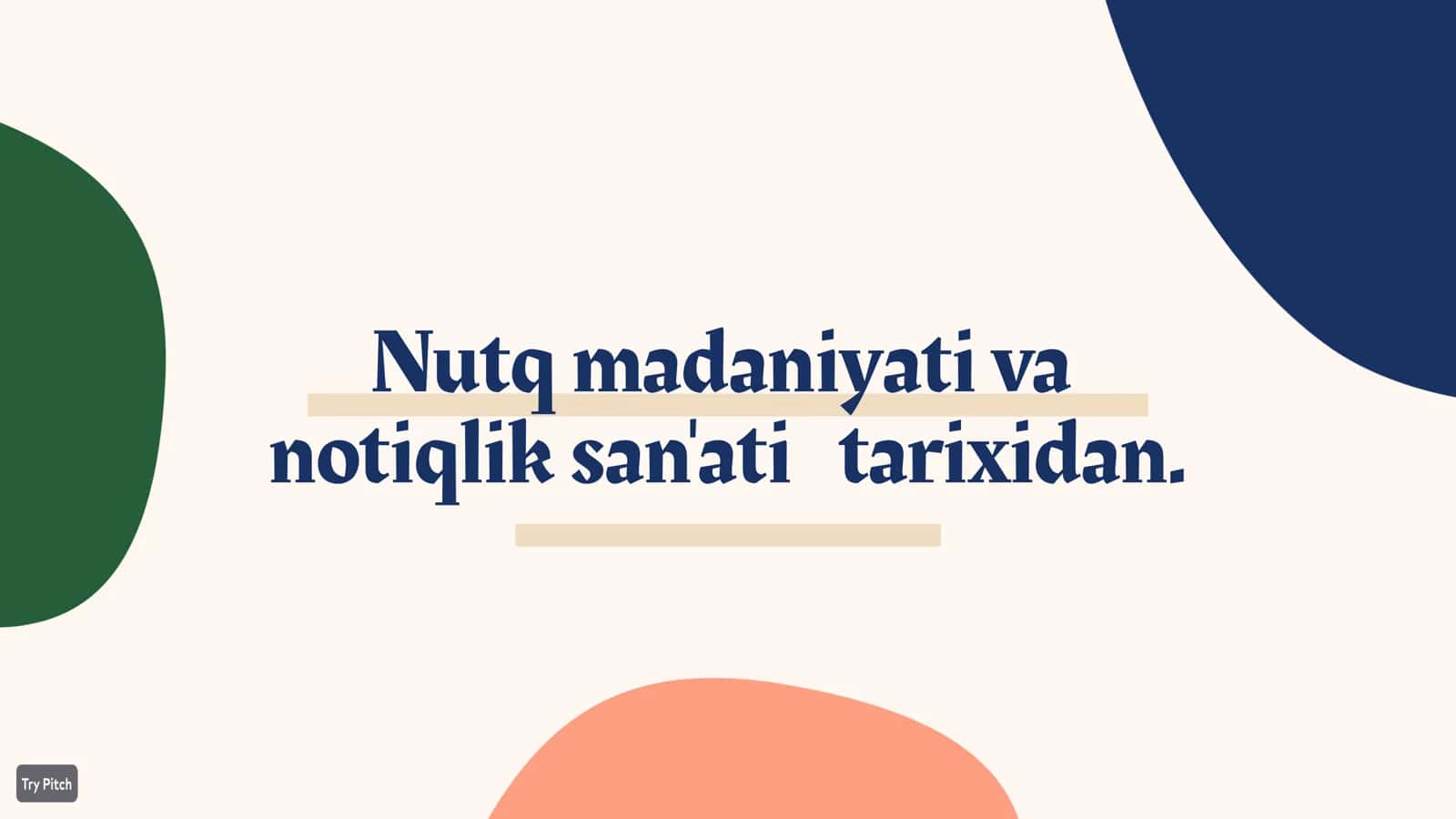 Nutq madaniyati va notiqlik san'ati tarixidan 1