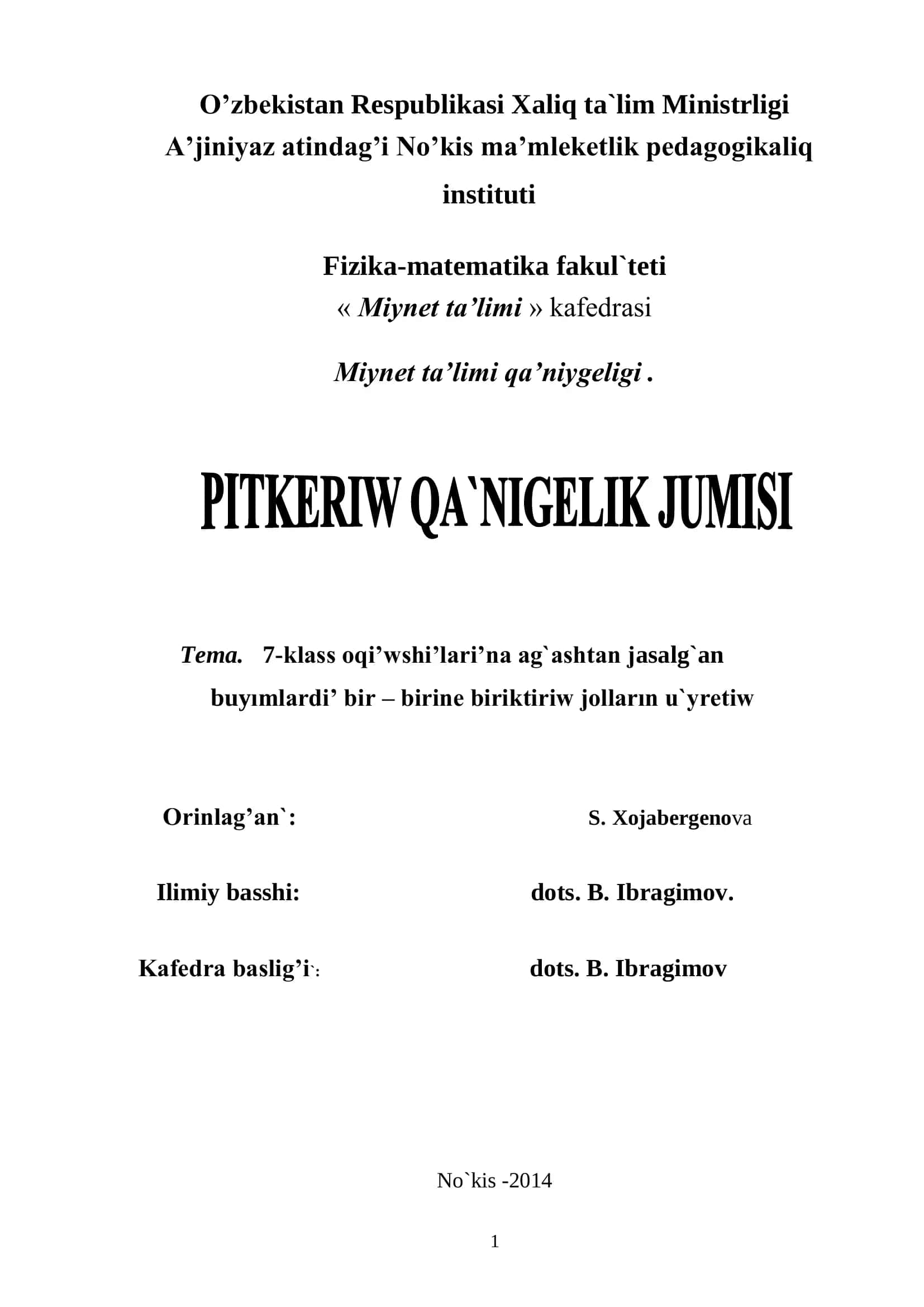 Miynet ta'limi 1