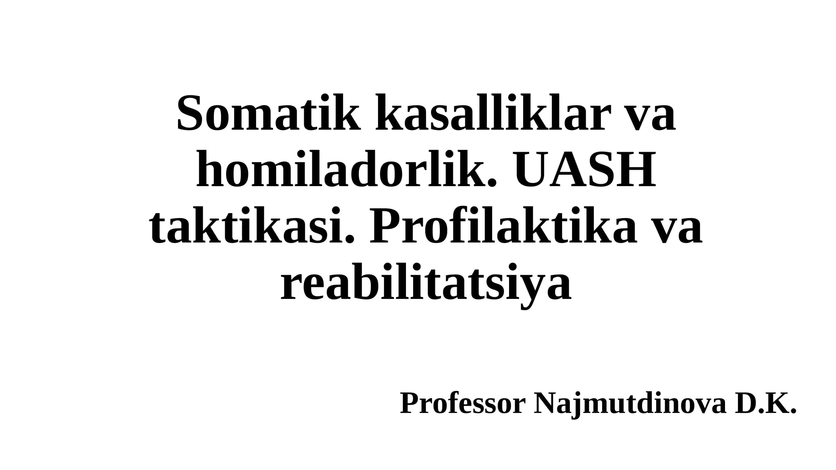 Anemiya tufayli homiladorlik va tug`ruq asoratlari 1