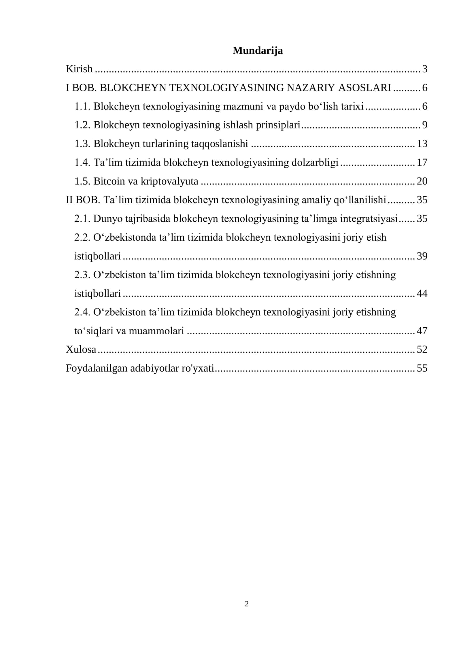 BOB. BLOKCHEYN TEXNOLOGIYASINING NAZARIY ASOSLARI 1