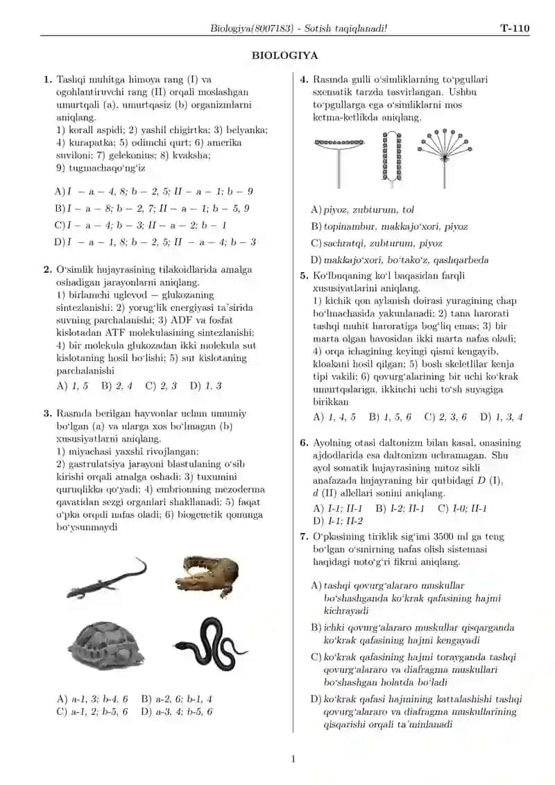 BIOLOGIYA 1