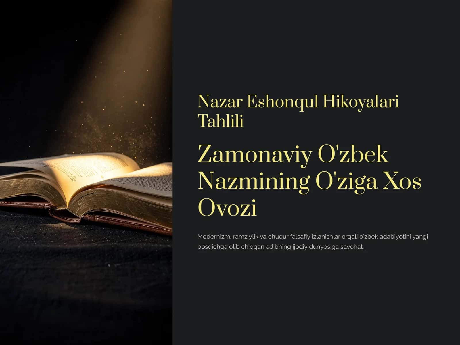 Nazar Eshonqul Hikoyalari 1