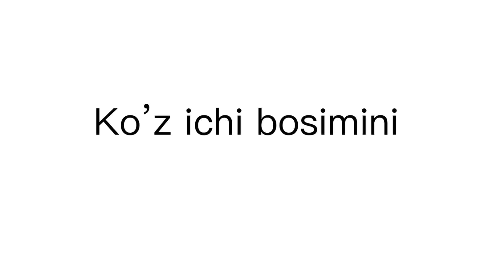 Ko’z ichi bosimini taxminiy tekshirish usullari 1