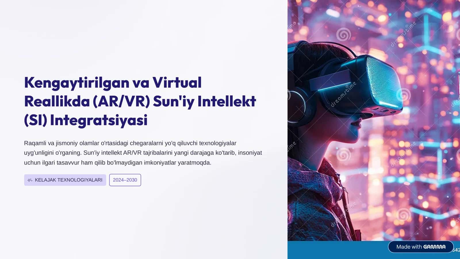 Kengaytirilgan va Virtual Reallikda (AR/VR) Sun'iy Intellekt (SI) Integratsiyasi 1