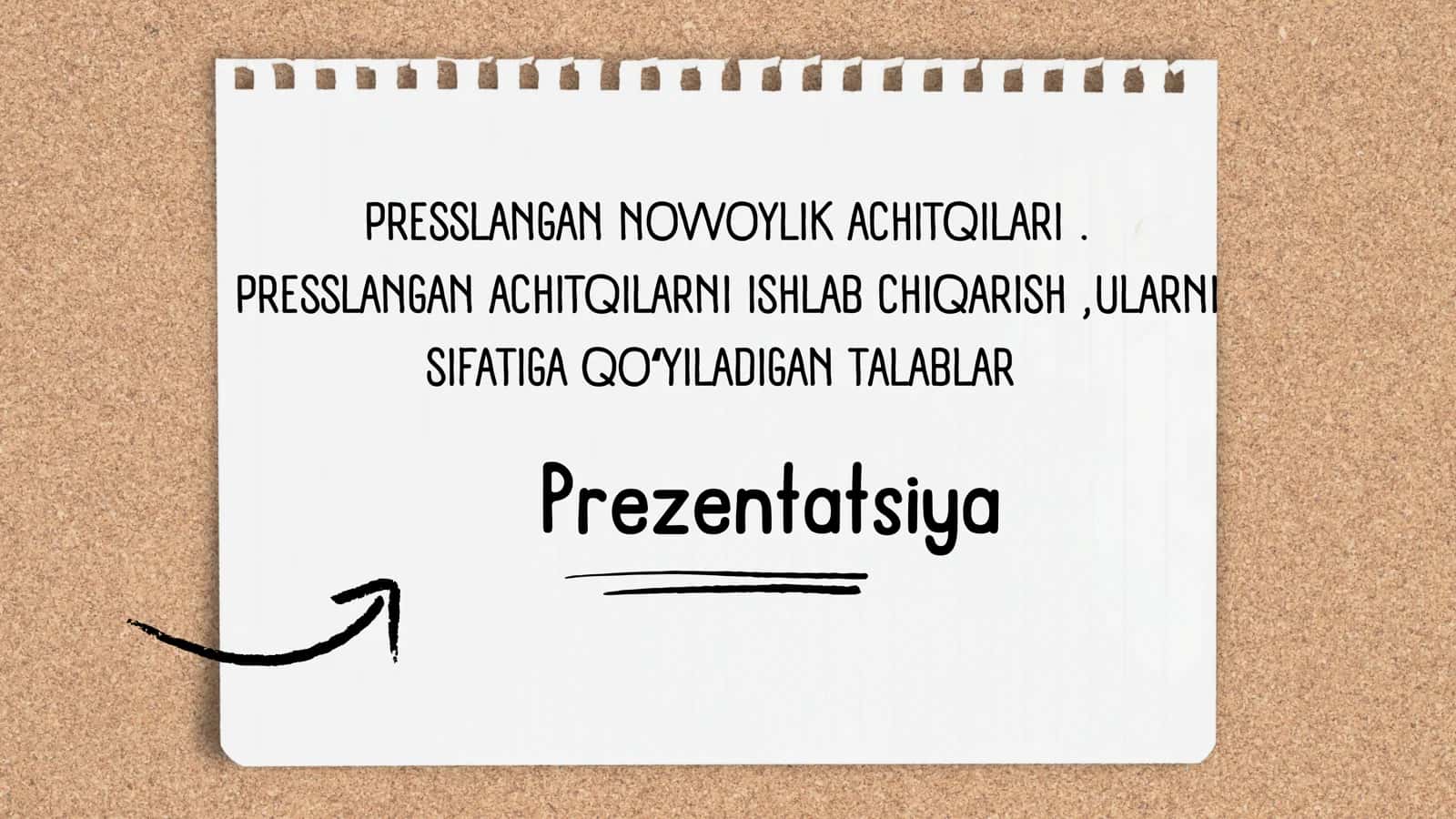 PRESSLANGAN NOVVOYLIK ACHITQILARI . PRESSLANGAN ACHITQILARNI ISHLAB CHIQARISH ,ULARNI SIFATIGA QOʻYILADIGAN TALABLAR 1