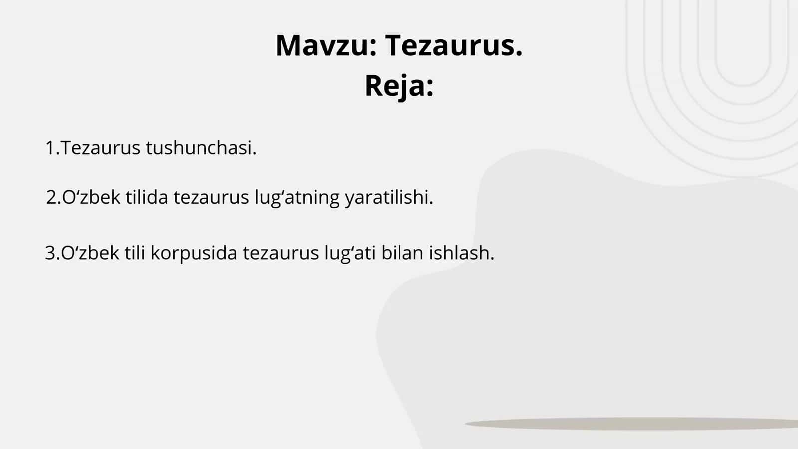 Tezaurus 1