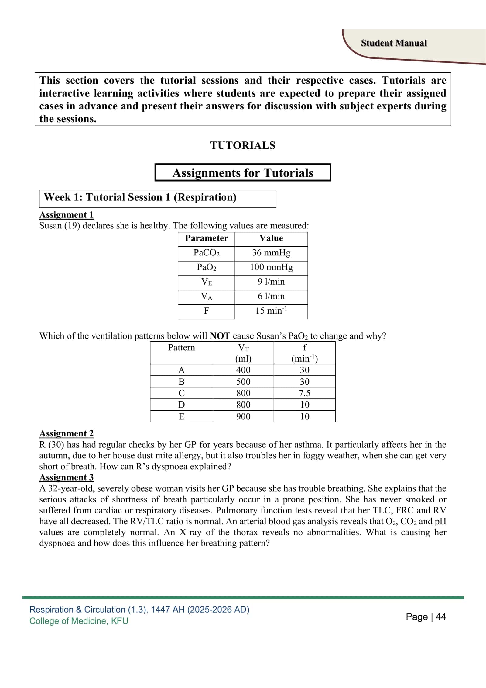 Respiration & Circulation (1.3) 1