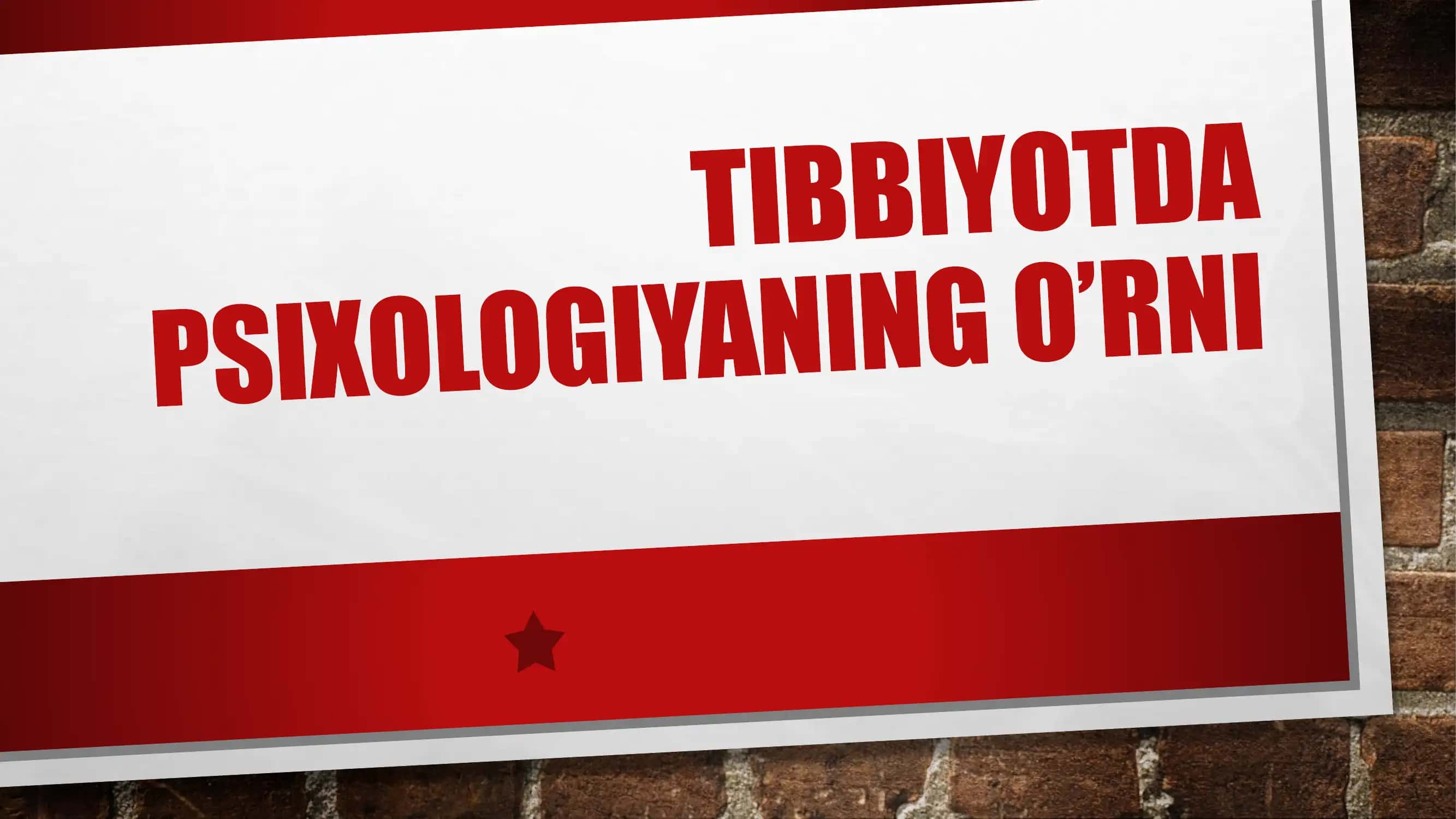 Tibbiyot Psixologiyasi Quyidagilarni Organadi 1