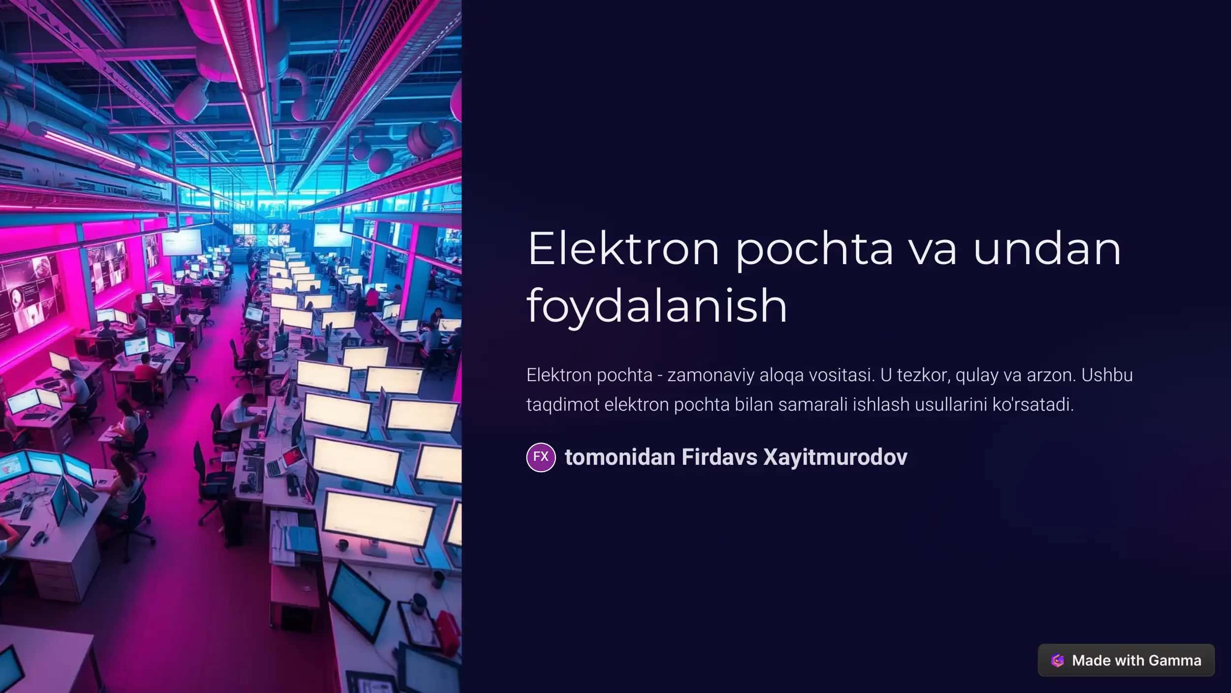 elektron pochta va undan foydalanish 1