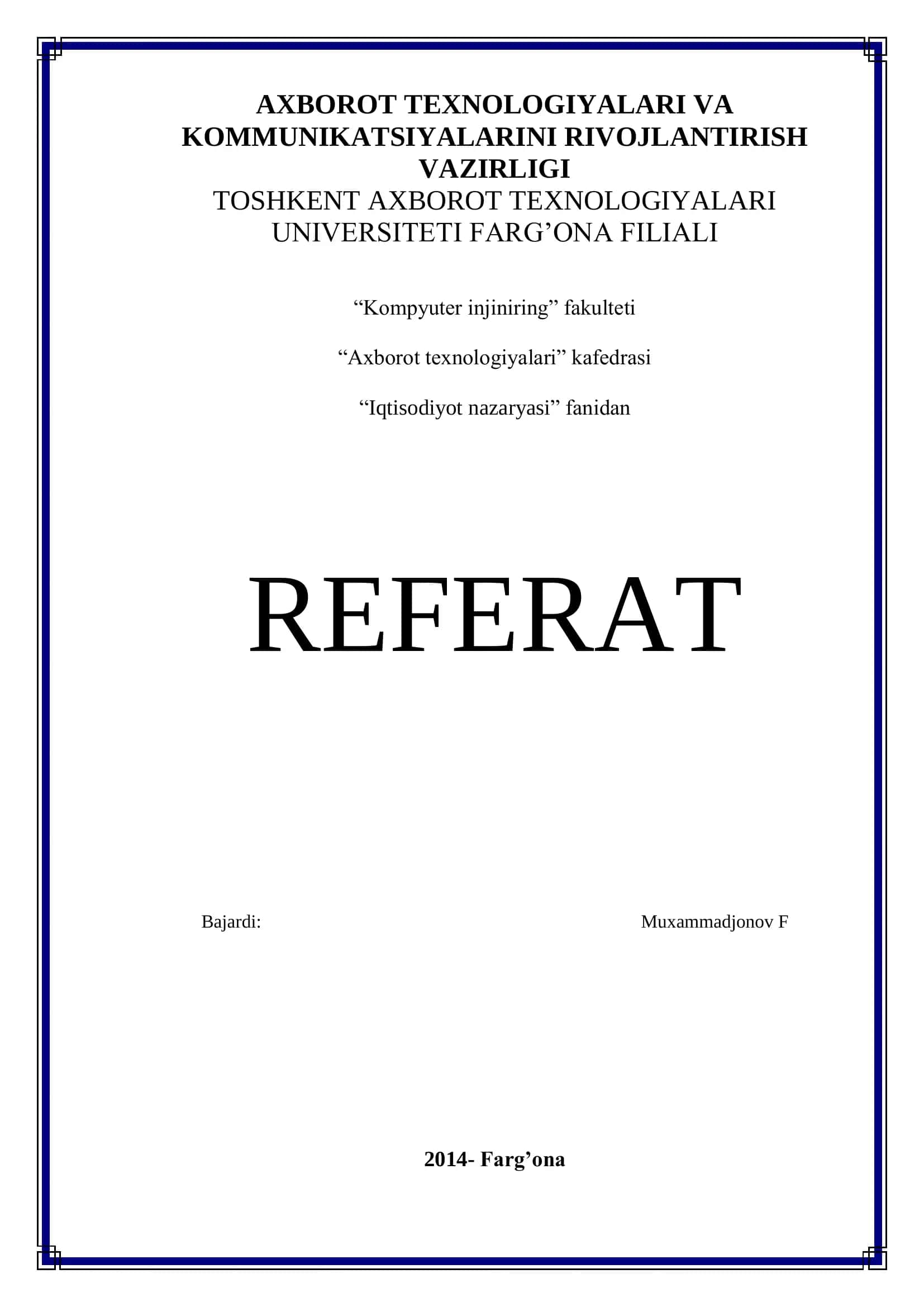 Иқтисодиётни бошқаришнинг ташкилий тузилиши 1
