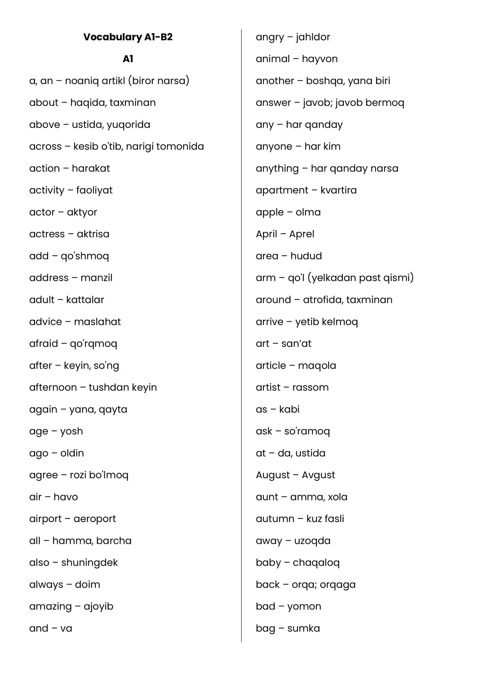 ESSENTIAL ENGLISH WORDS 3000 A1-B2 1