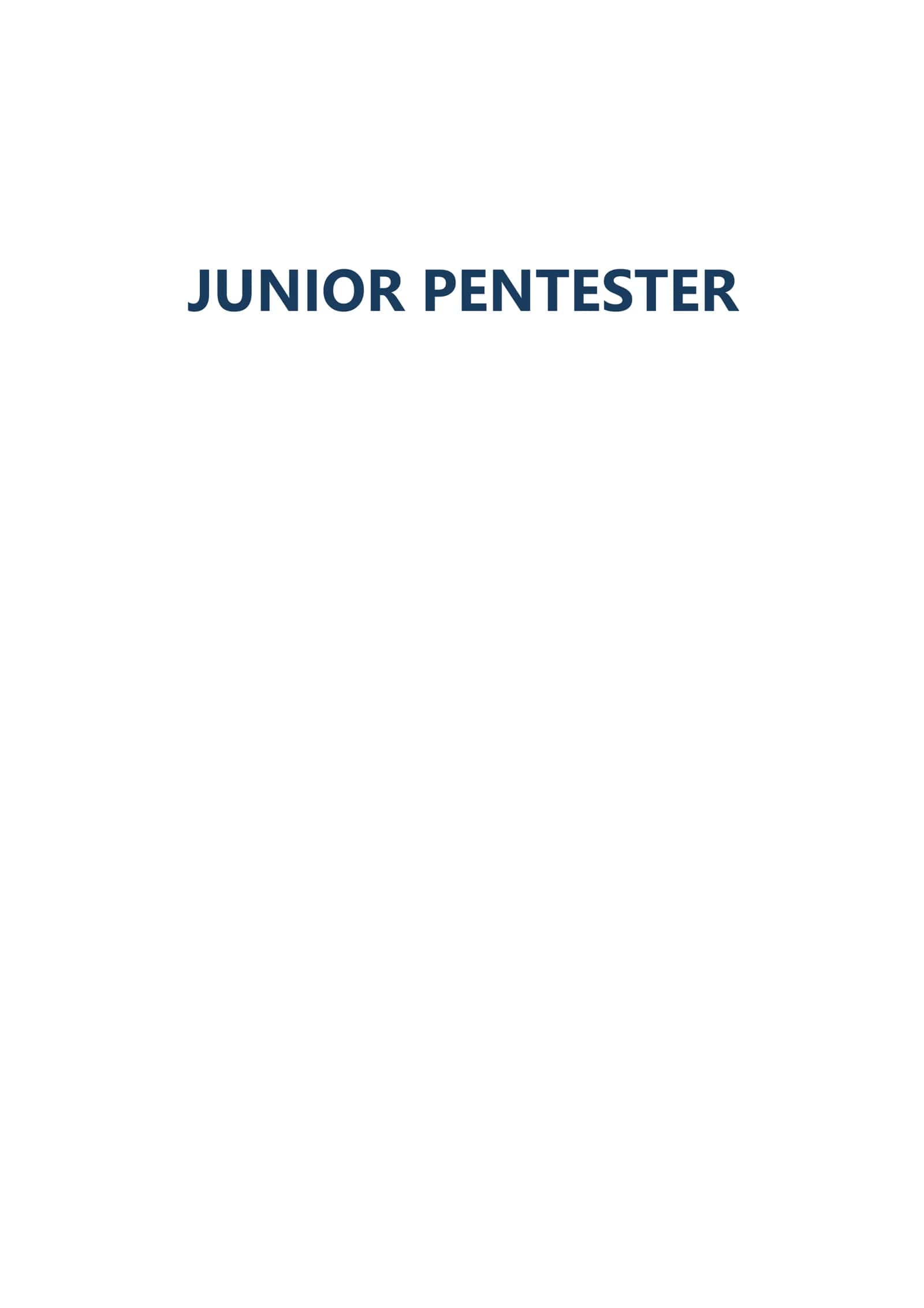 JUNIOR PENTESTER QO'LLANMASI 1
