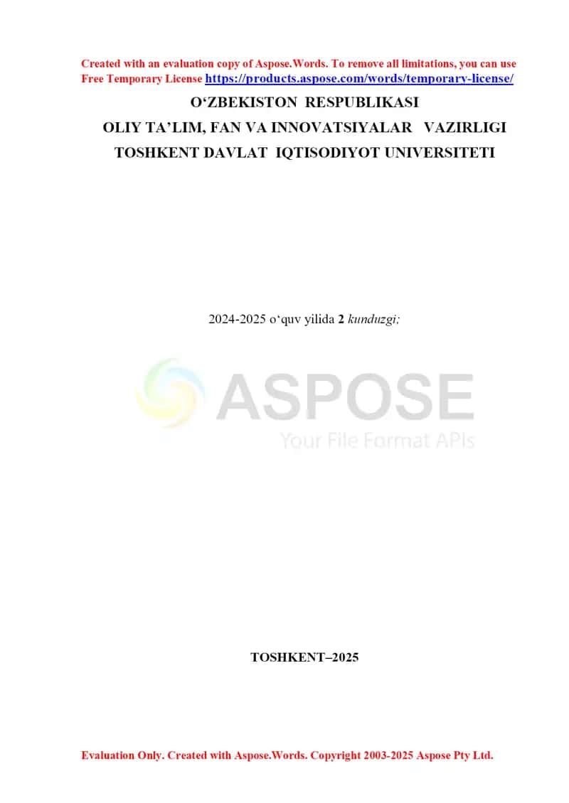 Soliqlar va soliqqa tortish test 2025 1