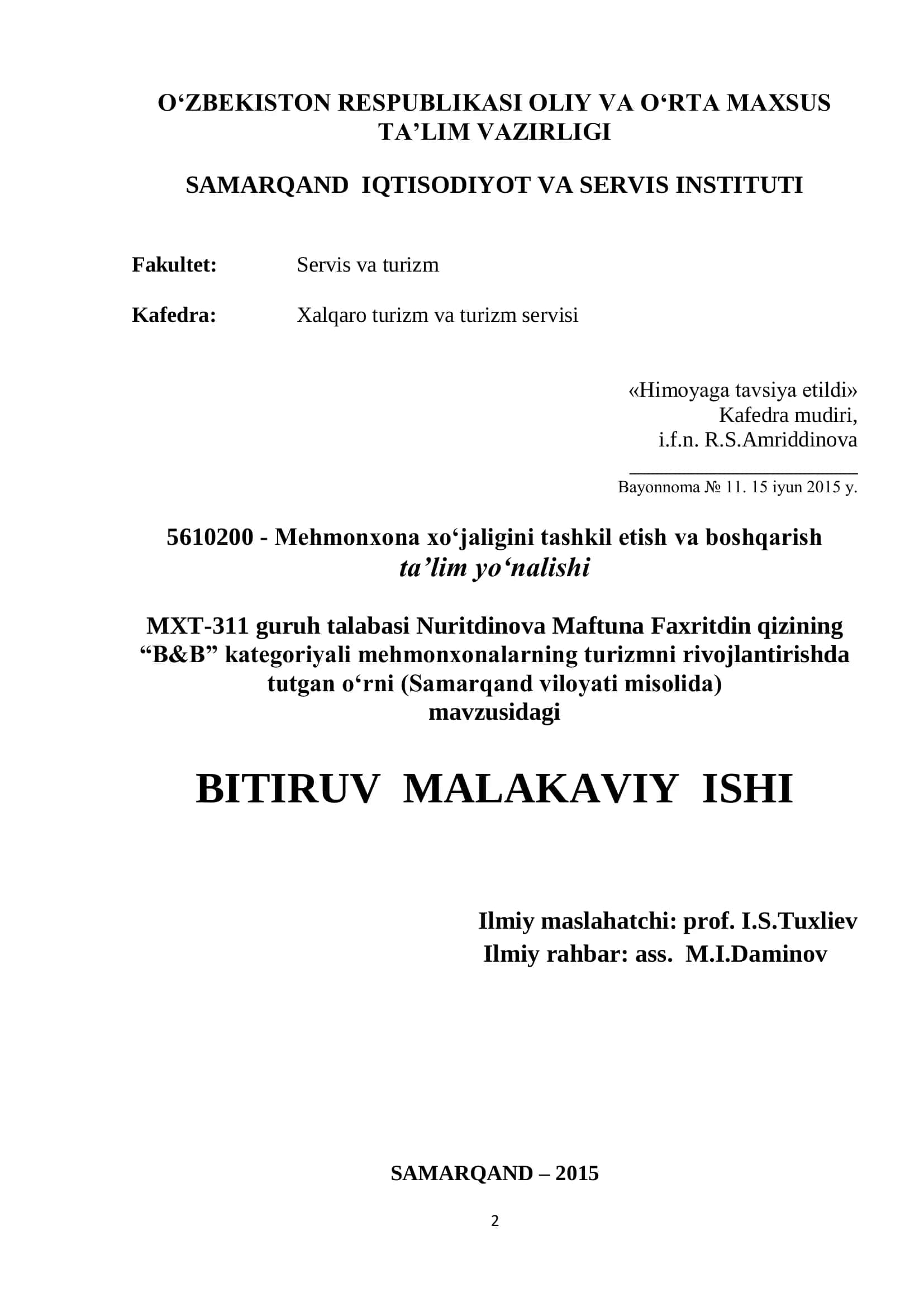 MXT-311 guruh talabasi Nuritdinova Maftuna Faxritdin 1