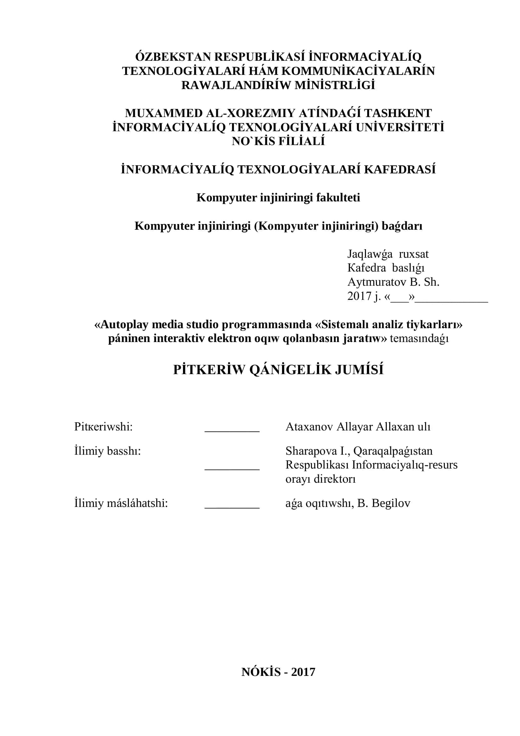 Коmpyuter injiniringi (Kоmpyutеr injiniringi) baǵdarı 1