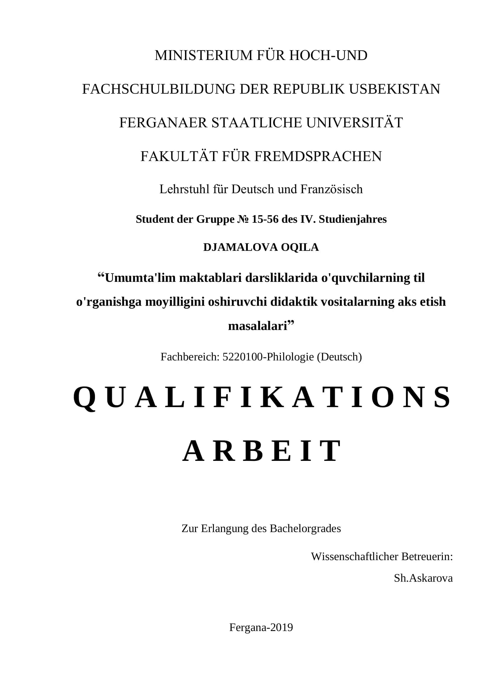 Umumta'lim maktablari darsliklarida o'quvchilarning til o'rganishga moyilligini oshiruvchi didaktik vositalarning aks etish masalalari 1